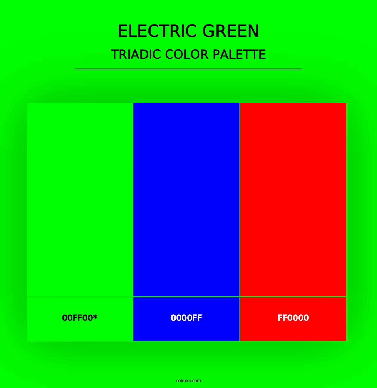 Electric Green - Triadic Color Palette