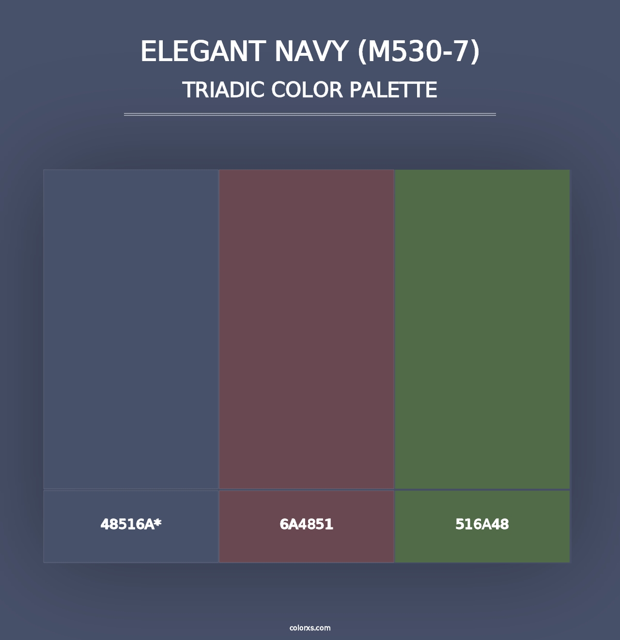 Elegant Navy (M530-7) - Triadic Color Palette