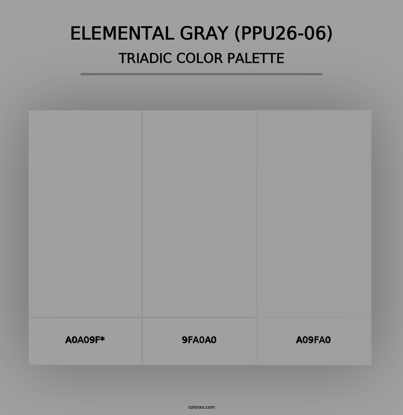 Elemental Gray (PPU26-06) - Triadic Color Palette