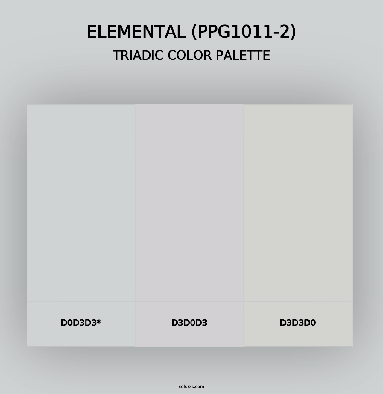 Elemental (PPG1011-2) - Triadic Color Palette