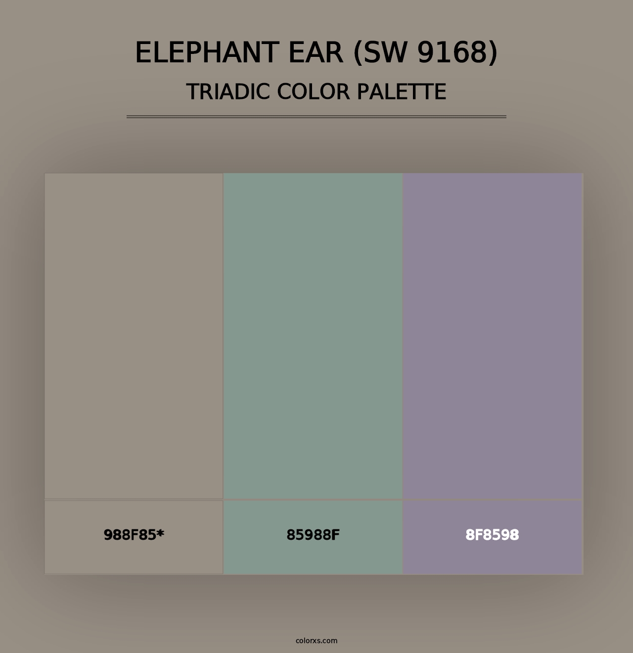 Elephant Ear (SW 9168) - Triadic Color Palette