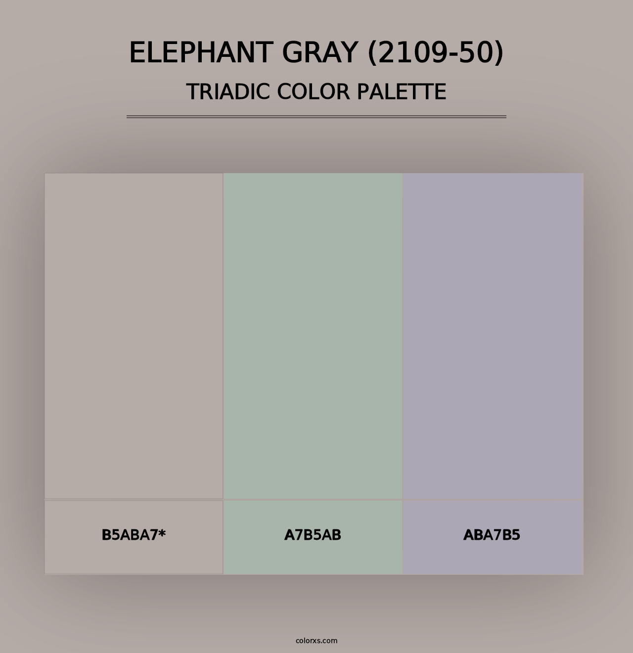 Elephant Gray (2109-50) - Triadic Color Palette