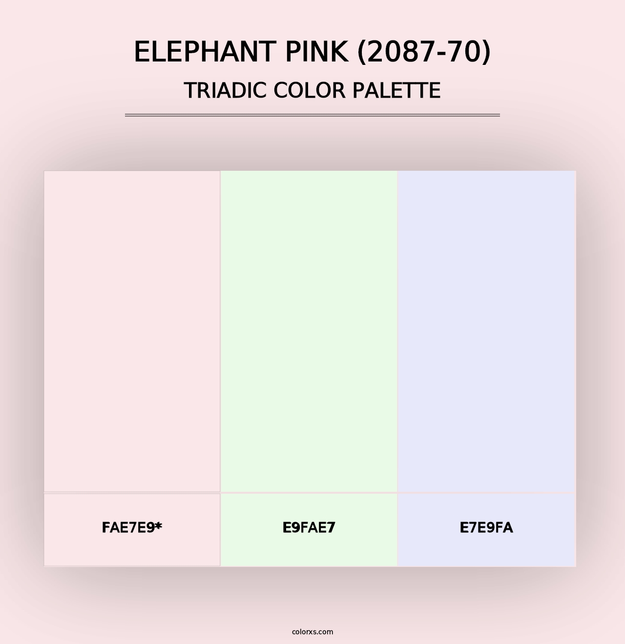 Elephant Pink (2087-70) - Triadic Color Palette