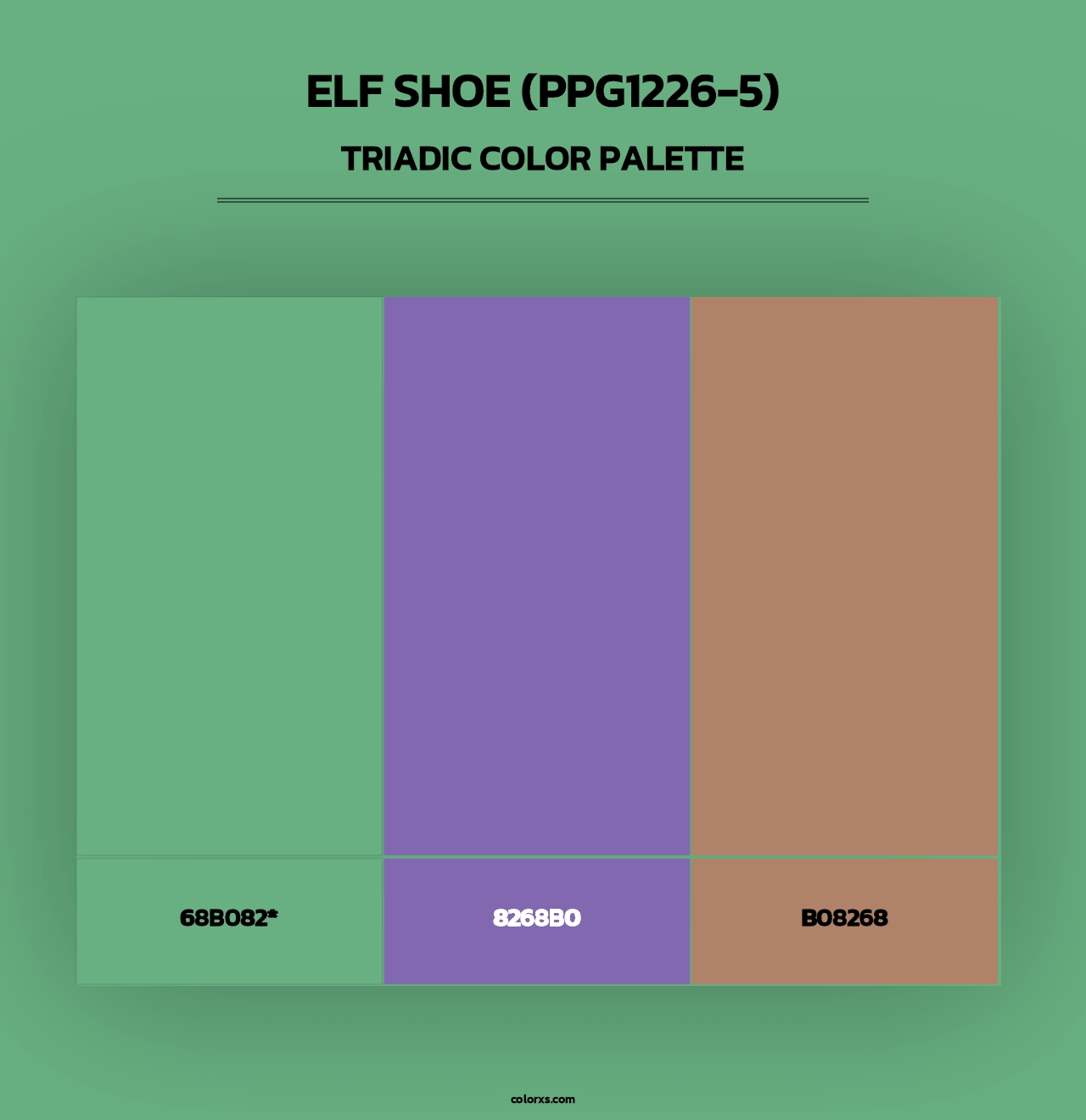 Elf Shoe (PPG1226-5) - Triadic Color Palette