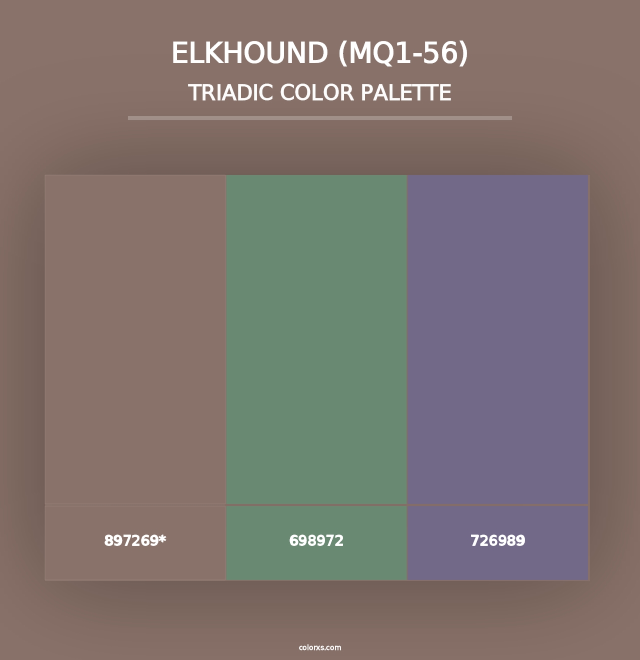 Elkhound (MQ1-56) - Triadic Color Palette