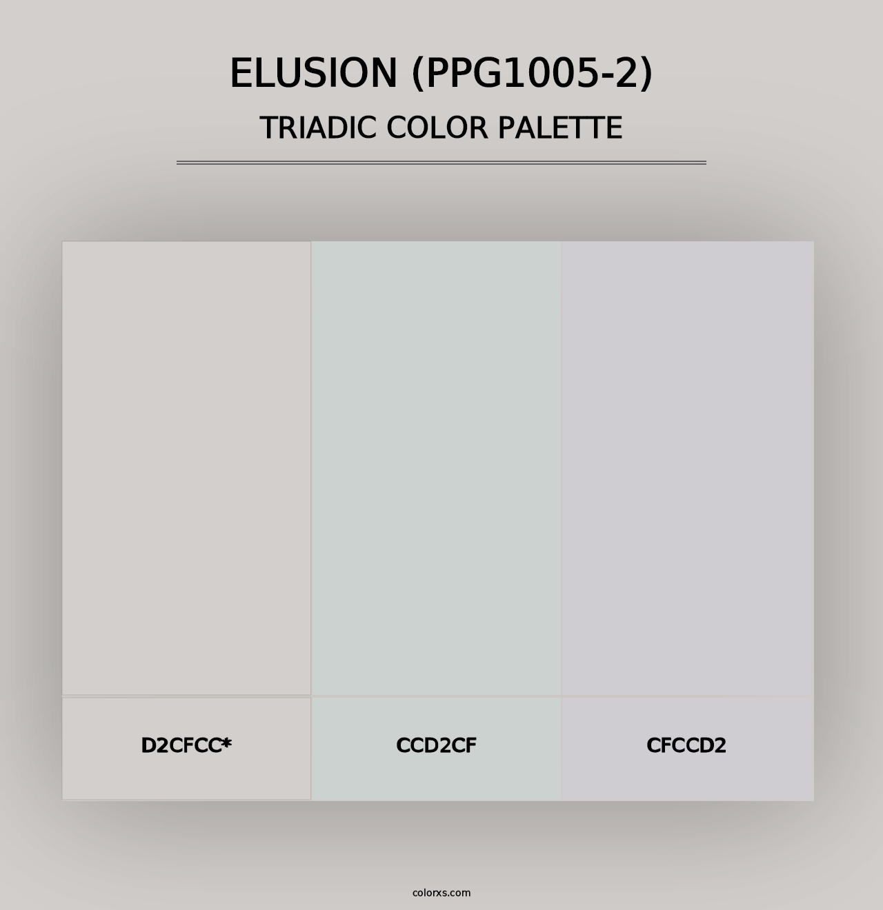 Elusion (PPG1005-2) - Triadic Color Palette