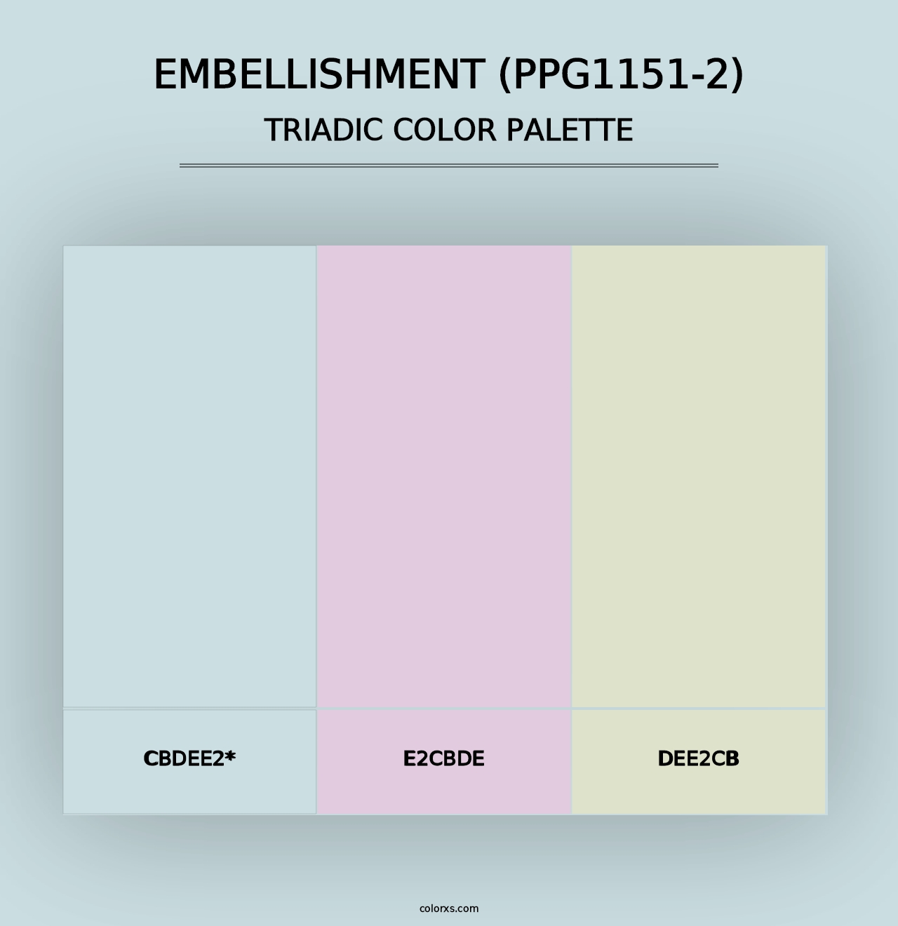 Embellishment (PPG1151-2) - Triadic Color Palette