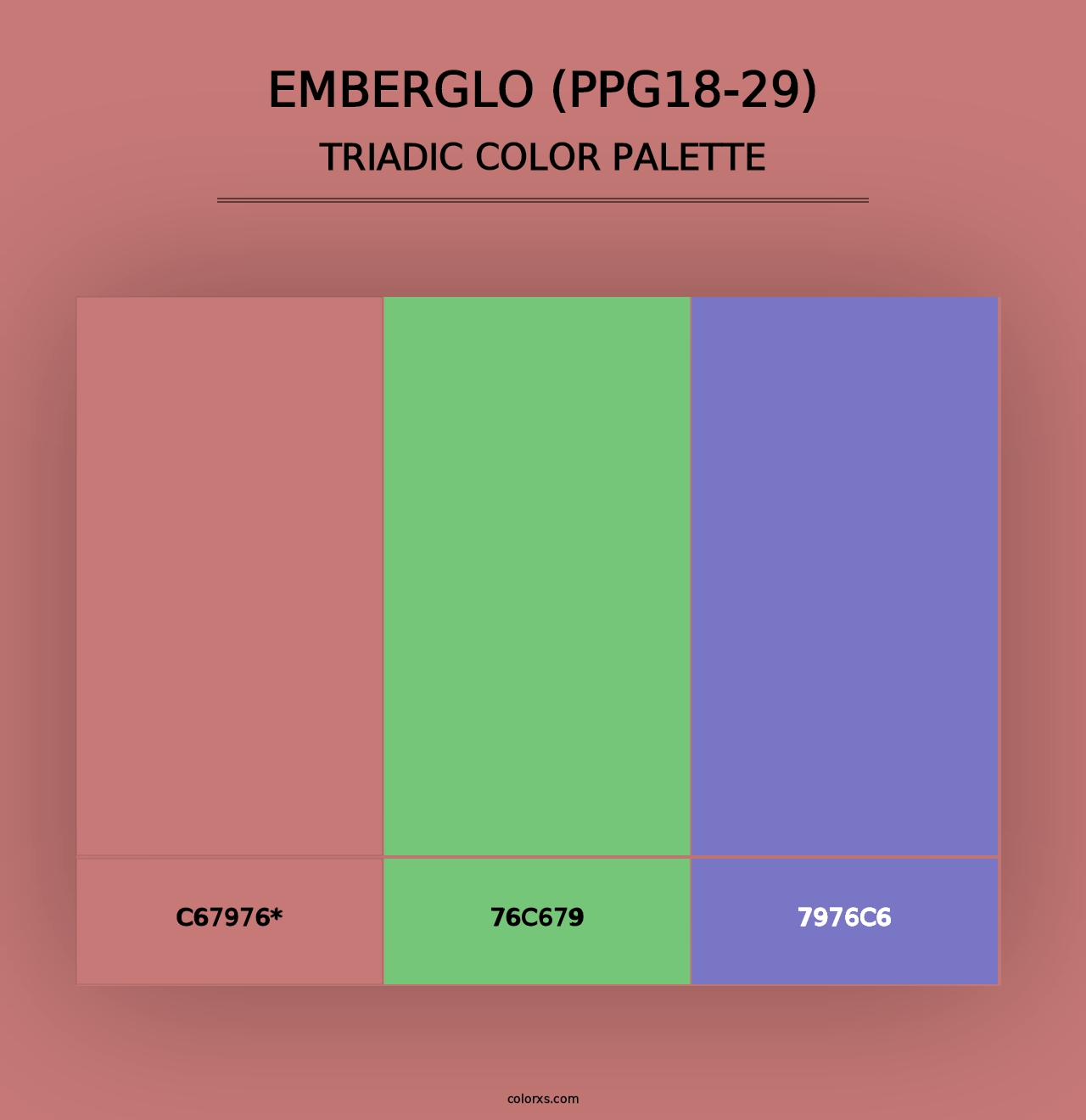 Emberglo (PPG18-29) - Triadic Color Palette