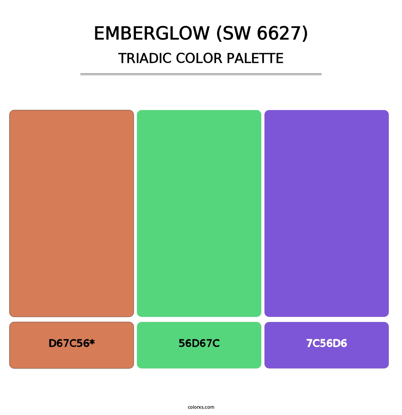 Emberglow (SW 6627) - Triadic Color Palette