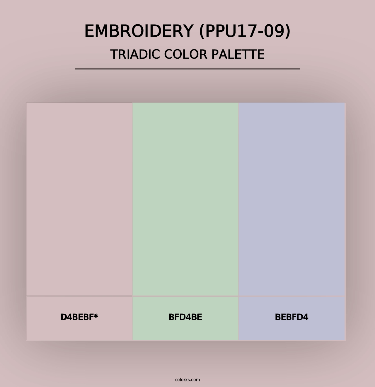 Embroidery (PPU17-09) - Triadic Color Palette