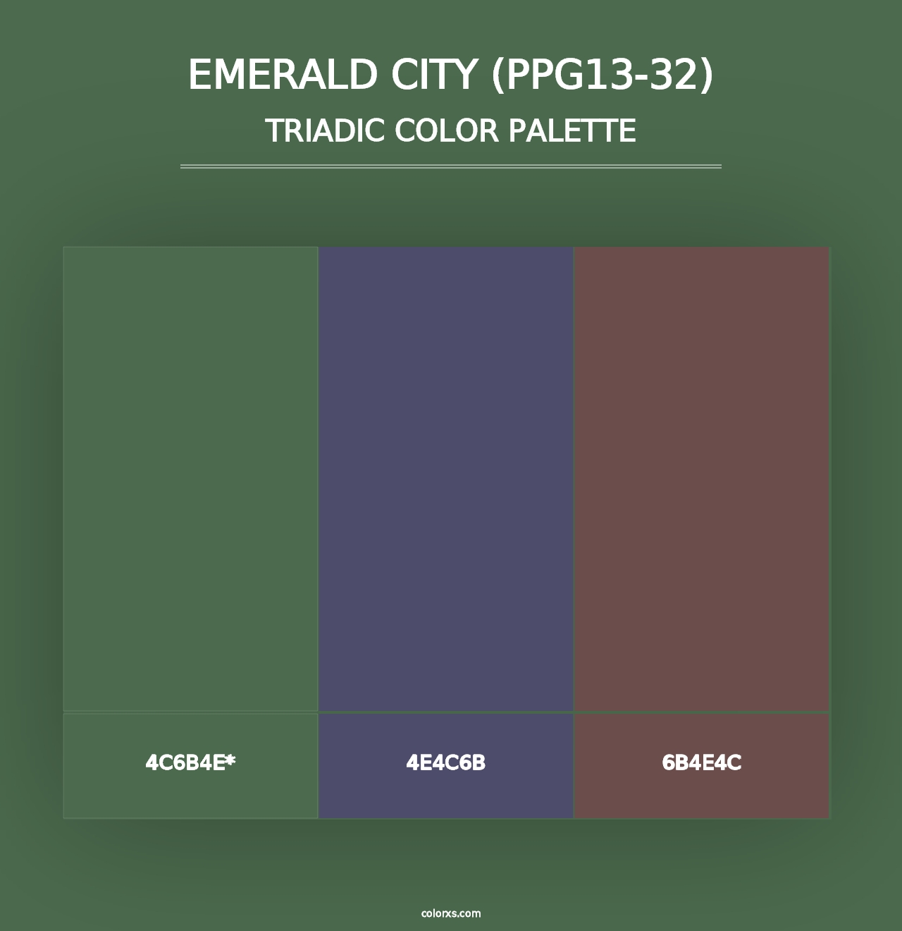 Emerald City (PPG13-32) - Triadic Color Palette