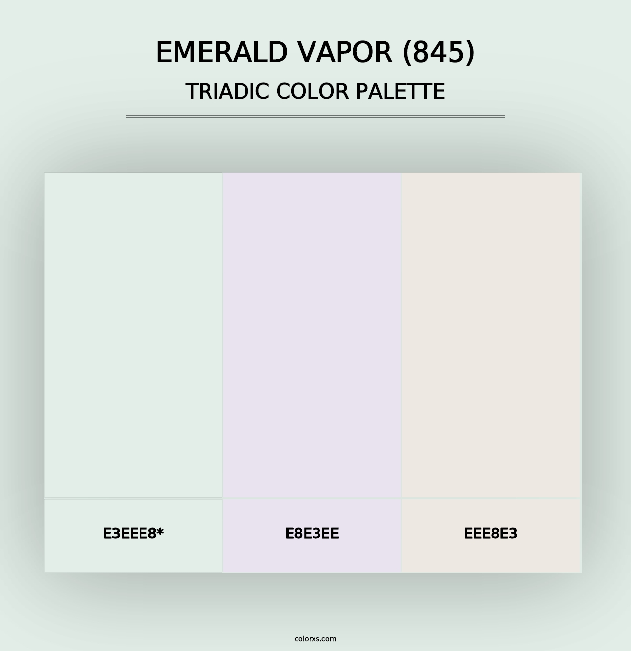 Emerald Vapor (845) - Triadic Color Palette