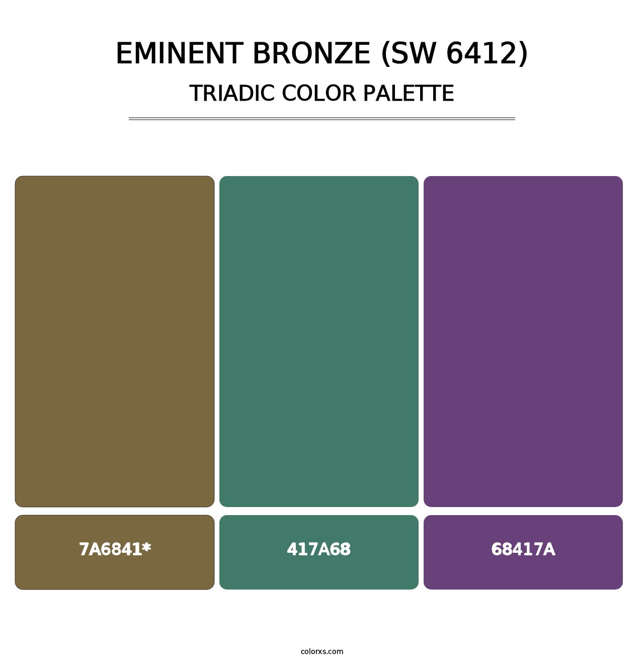 Eminent Bronze (SW 6412) - Triadic Color Palette