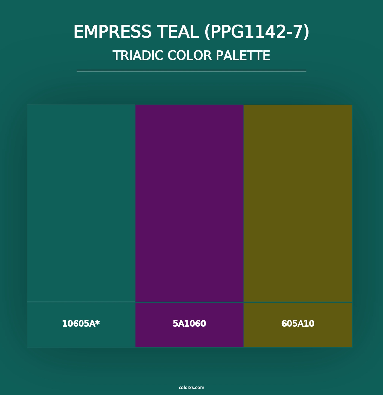 Empress Teal (PPG1142-7) - Triadic Color Palette