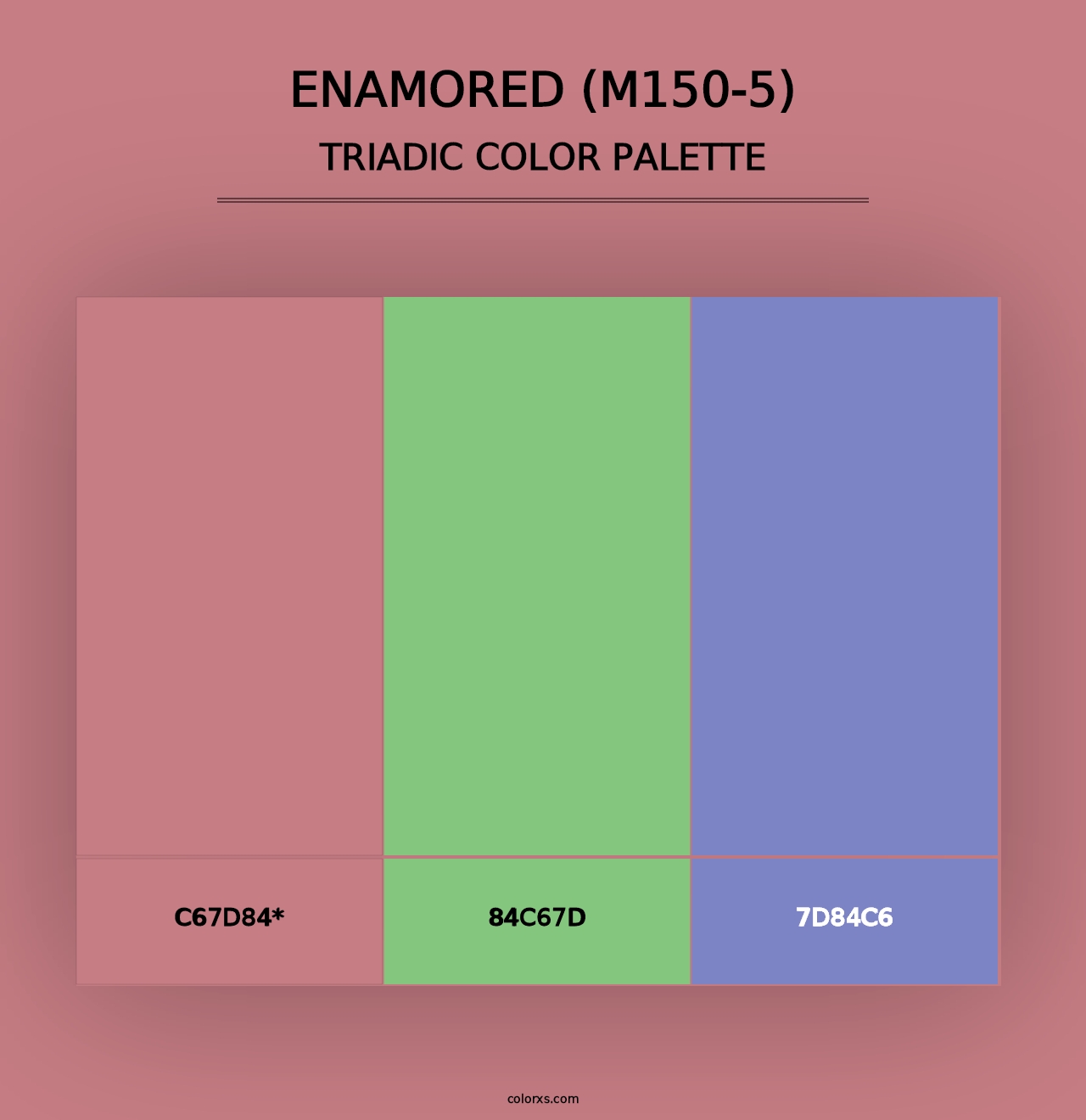 Enamored (M150-5) - Triadic Color Palette