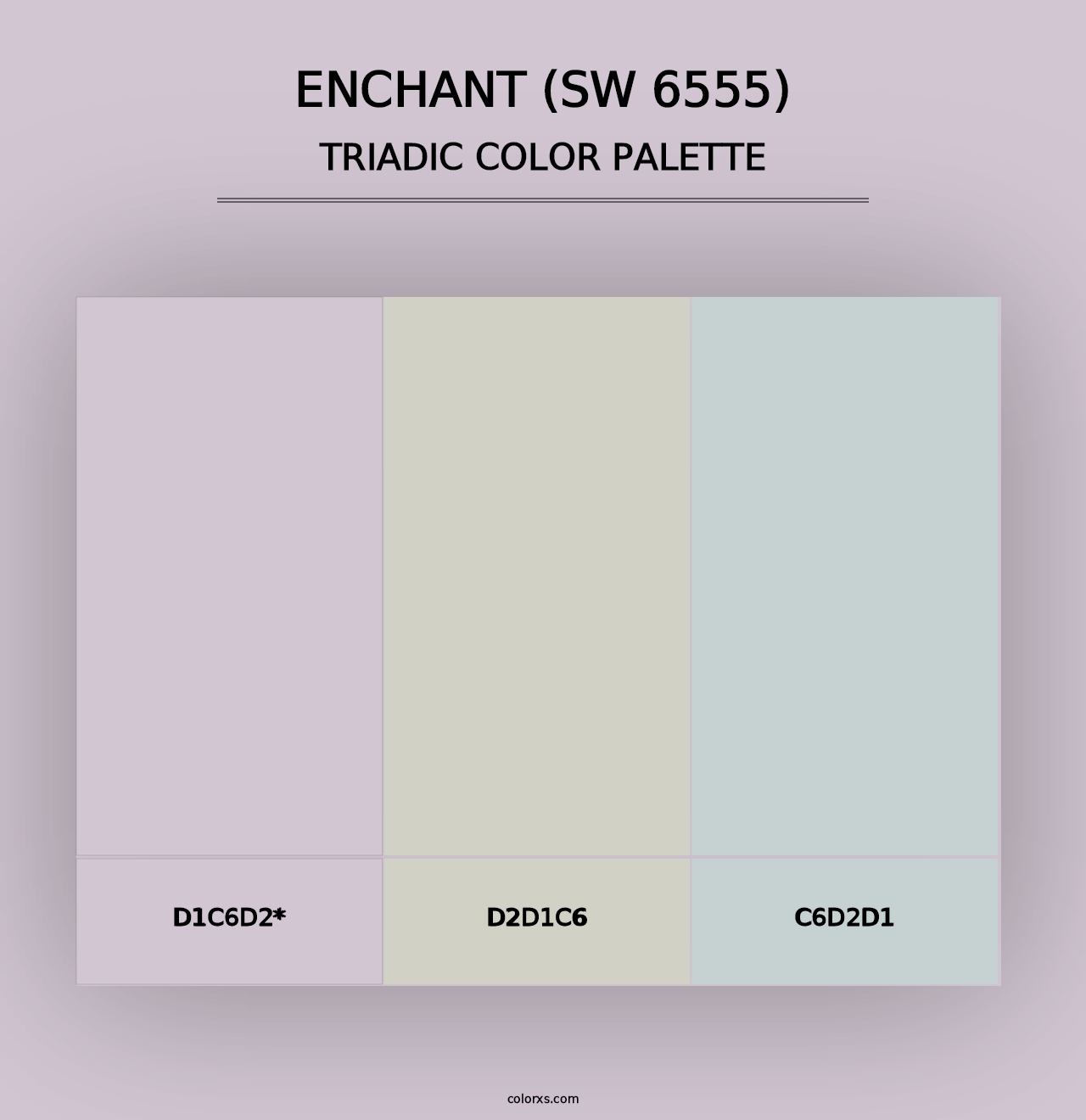 Enchant (SW 6555) - Triadic Color Palette