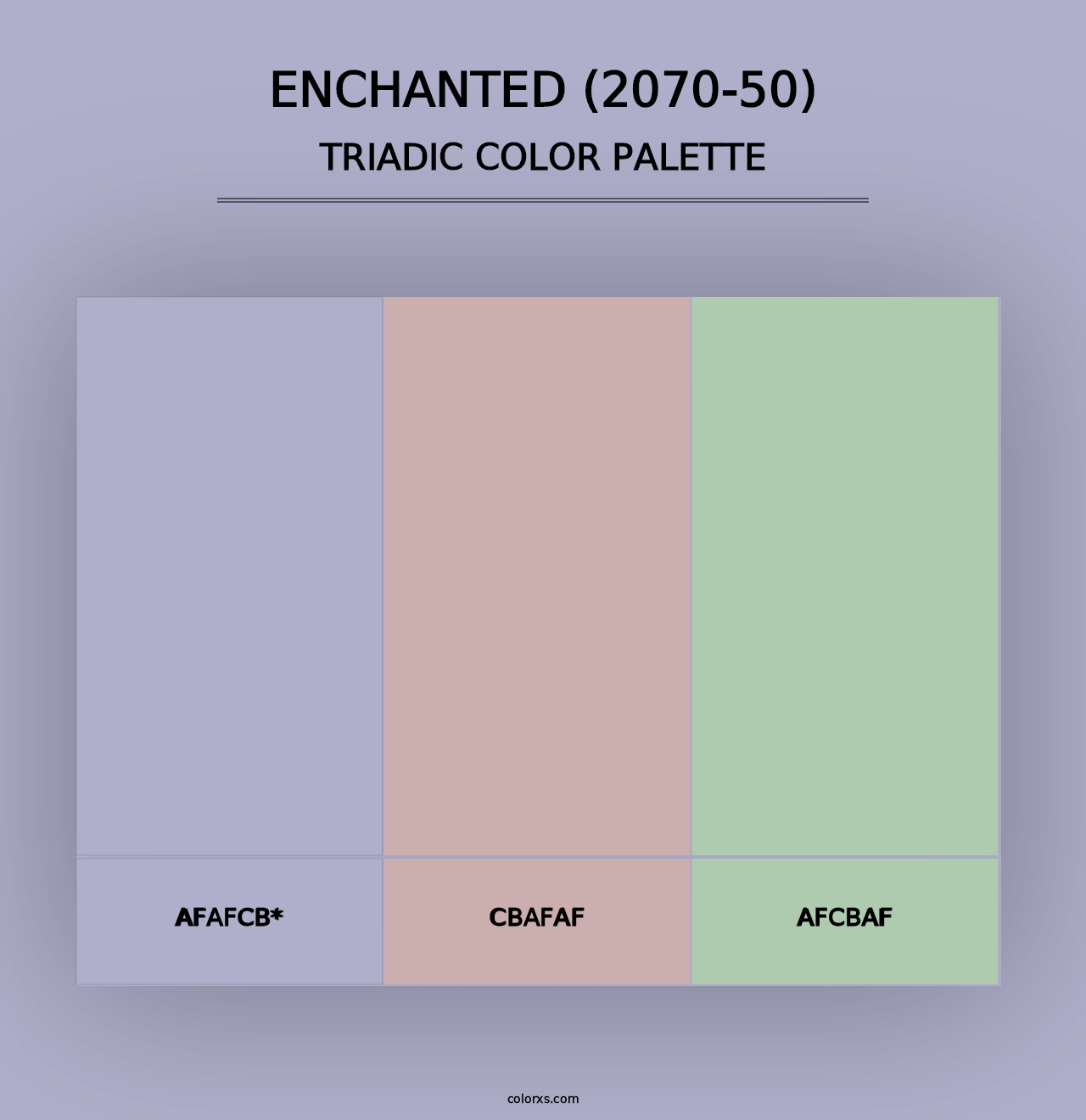 Enchanted (2070-50) - Triadic Color Palette