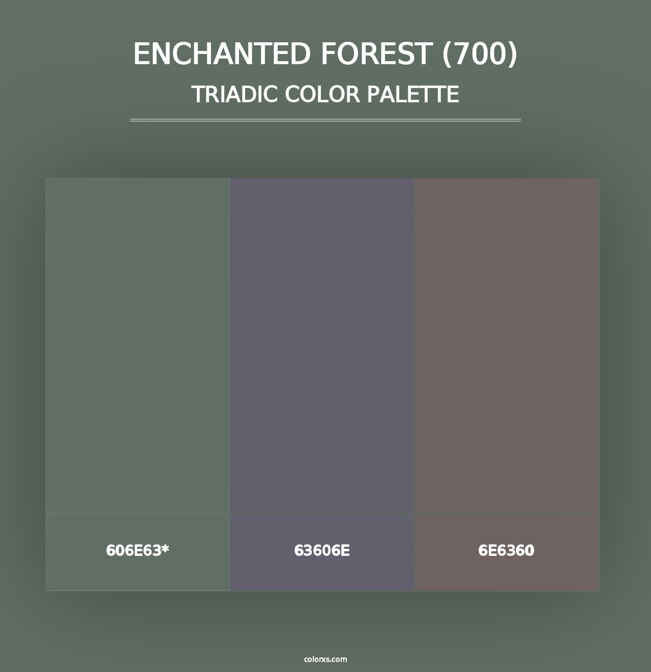 Enchanted Forest (700) - Triadic Color Palette