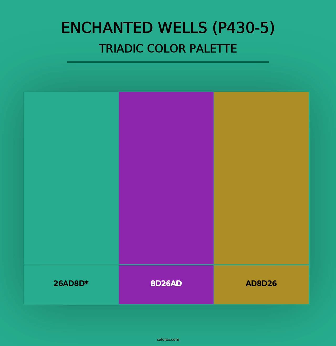 Enchanted Wells (P430-5) - Triadic Color Palette