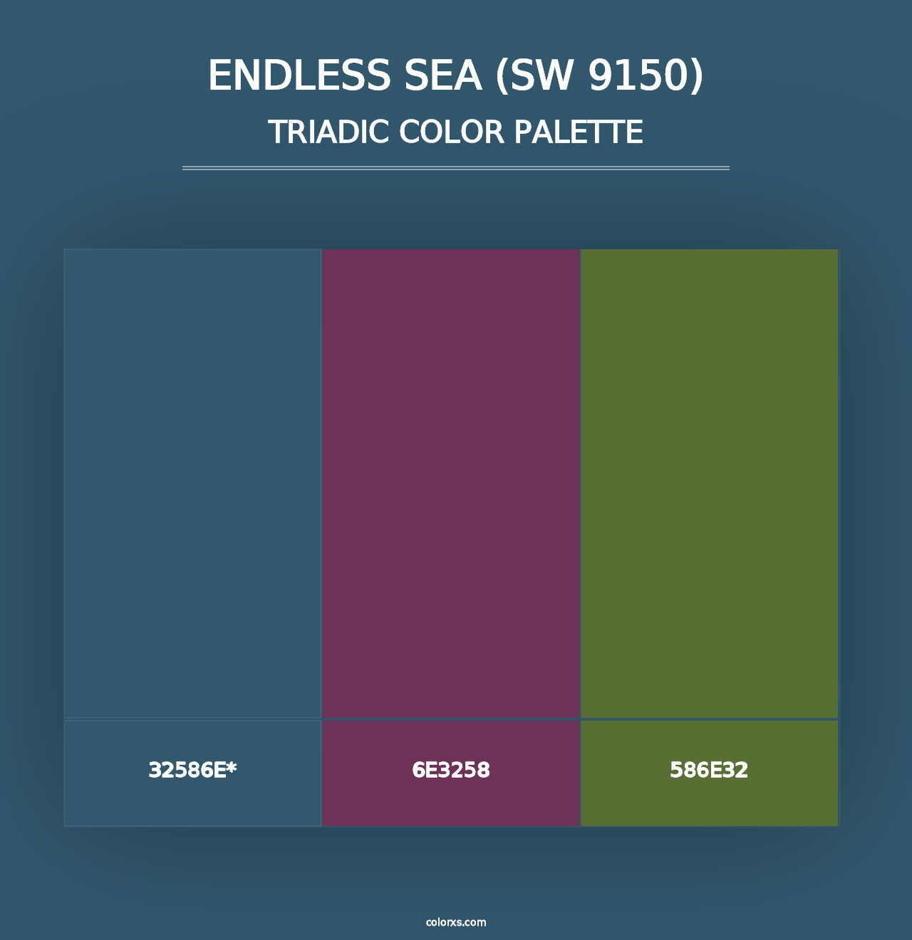 Endless Sea (SW 9150) - Triadic Color Palette