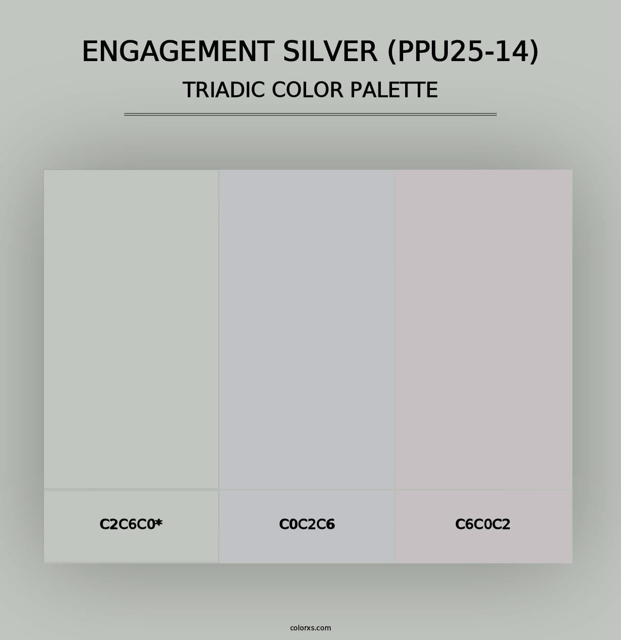 Engagement Silver (PPU25-14) - Triadic Color Palette