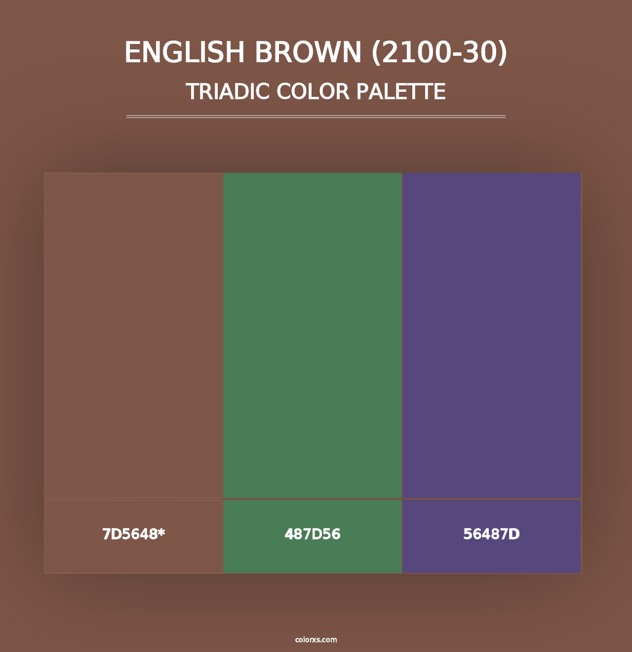 English Brown (2100-30) - Triadic Color Palette