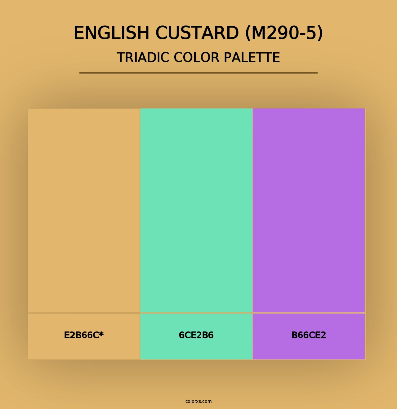 English Custard (M290-5) - Triadic Color Palette