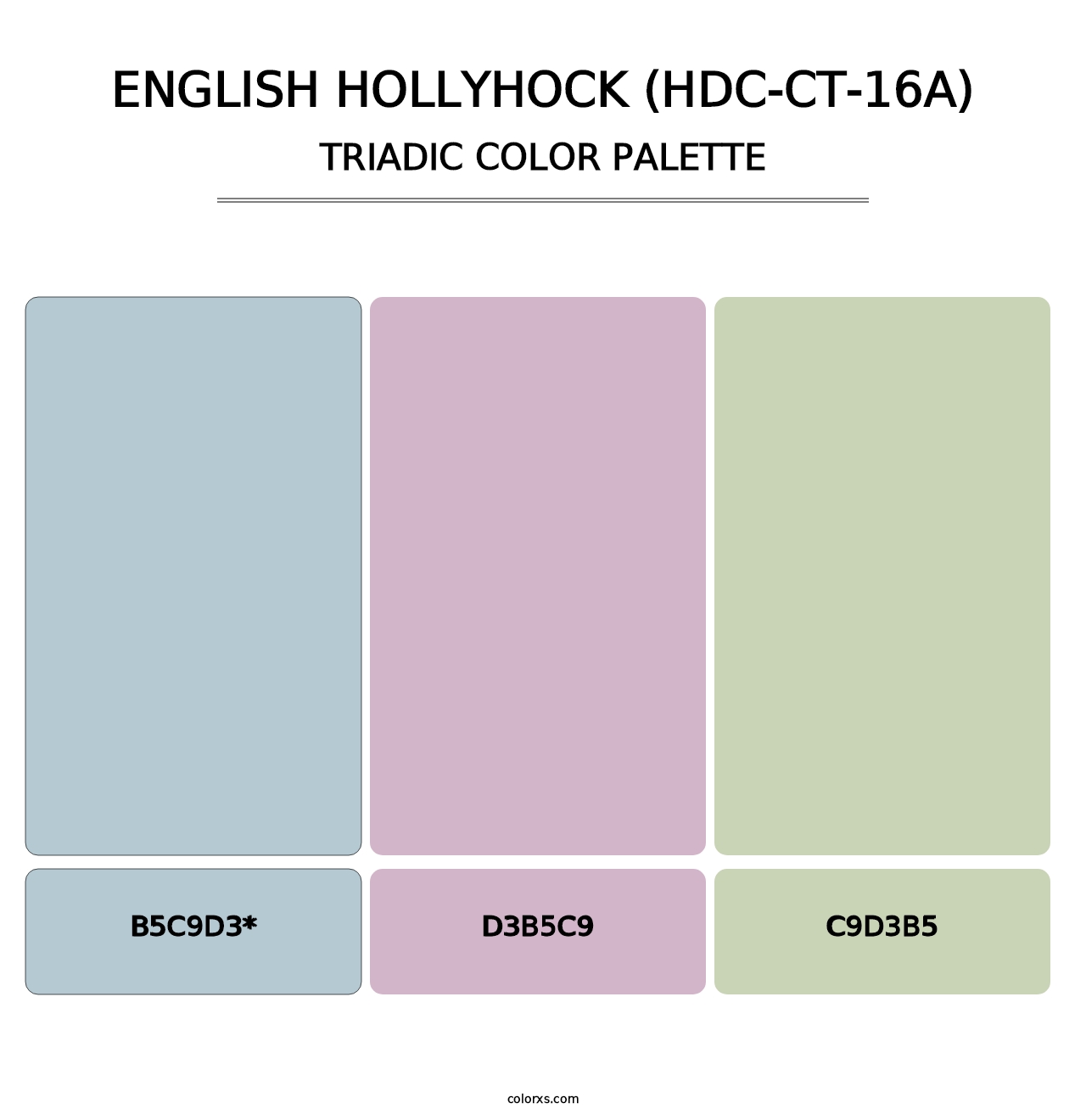 English Hollyhock (HDC-CT-16A) - Triadic Color Palette