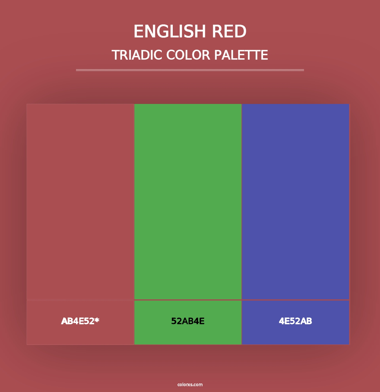 English Red - Triadic Color Palette