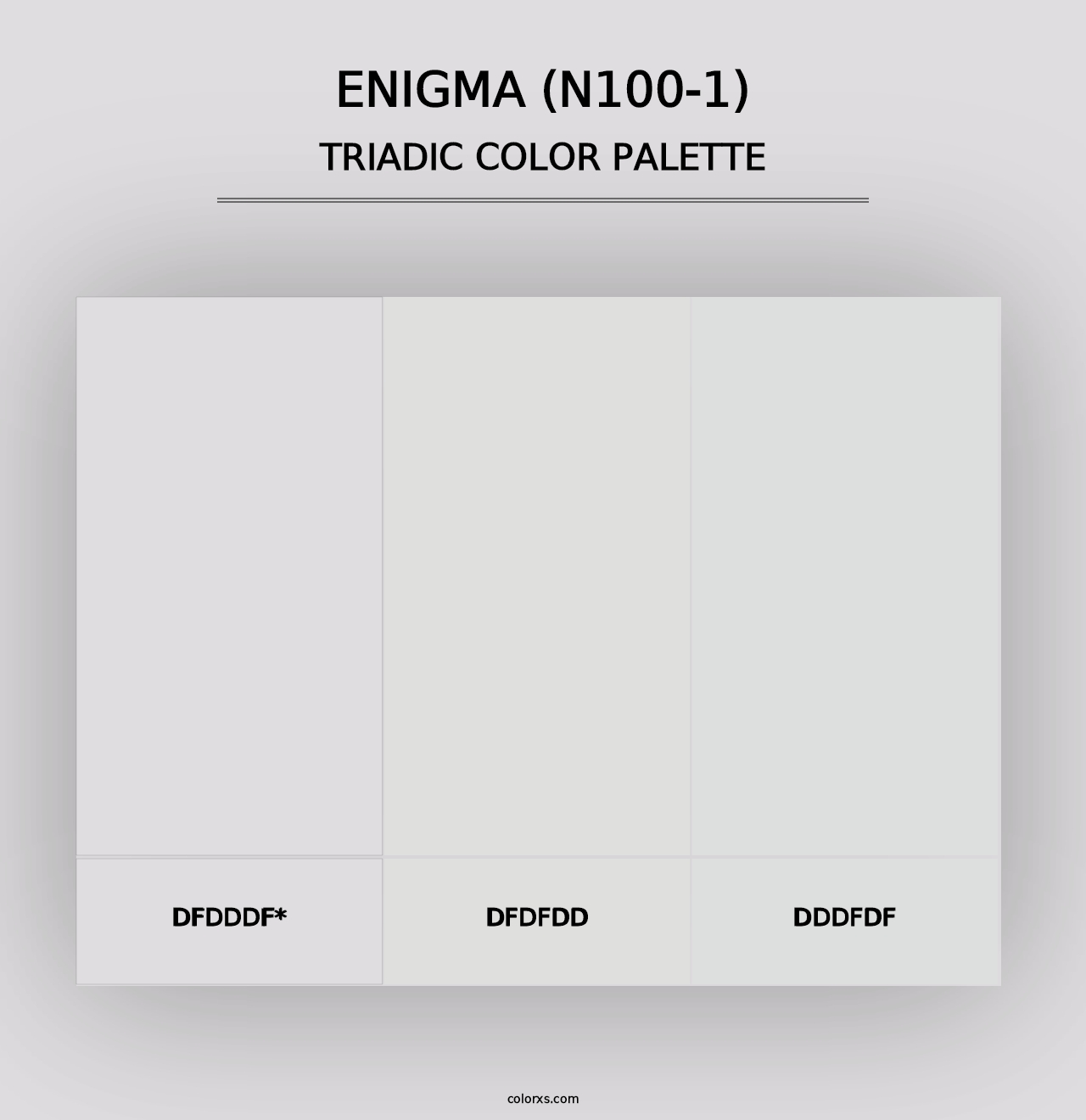 Enigma (N100-1) - Triadic Color Palette