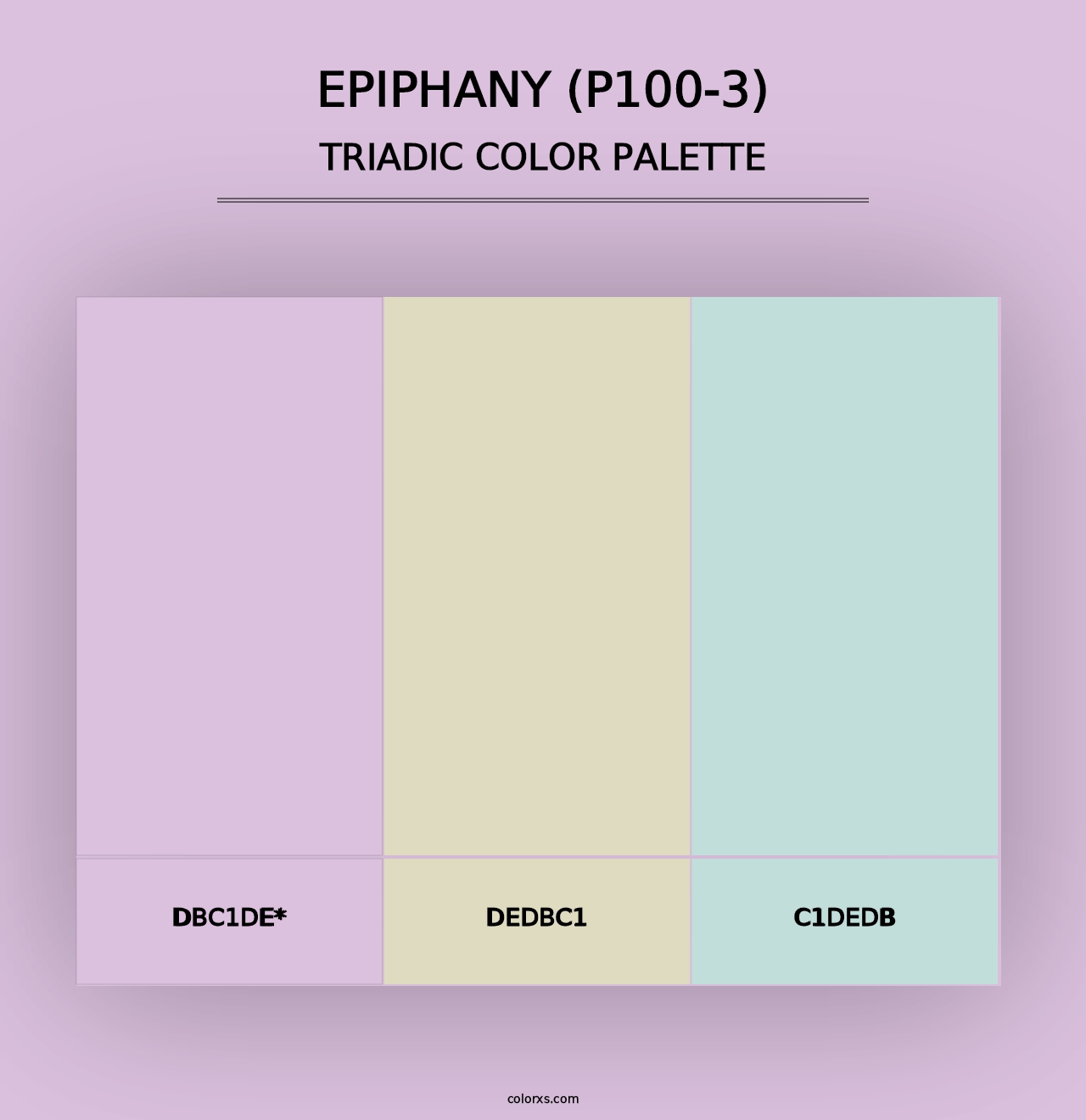 Epiphany (P100-3) - Triadic Color Palette