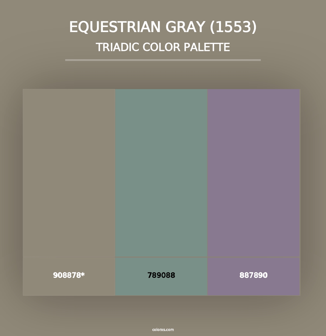 Equestrian Gray (1553) - Triadic Color Palette