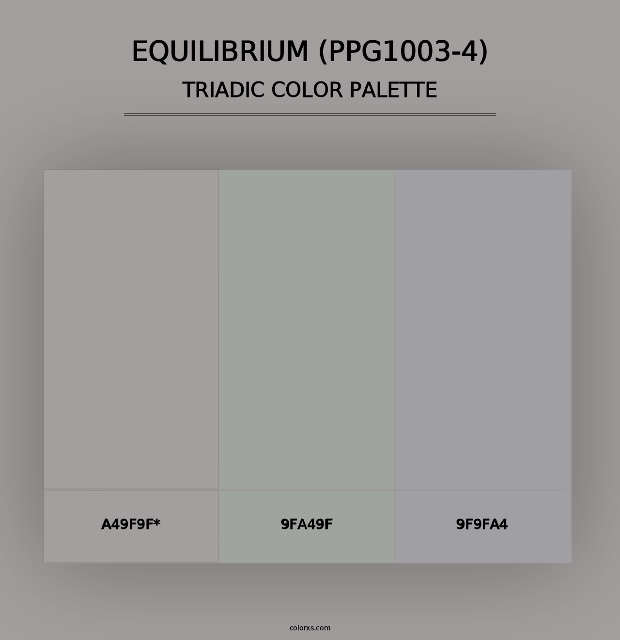 Equilibrium (PPG1003-4) - Triadic Color Palette