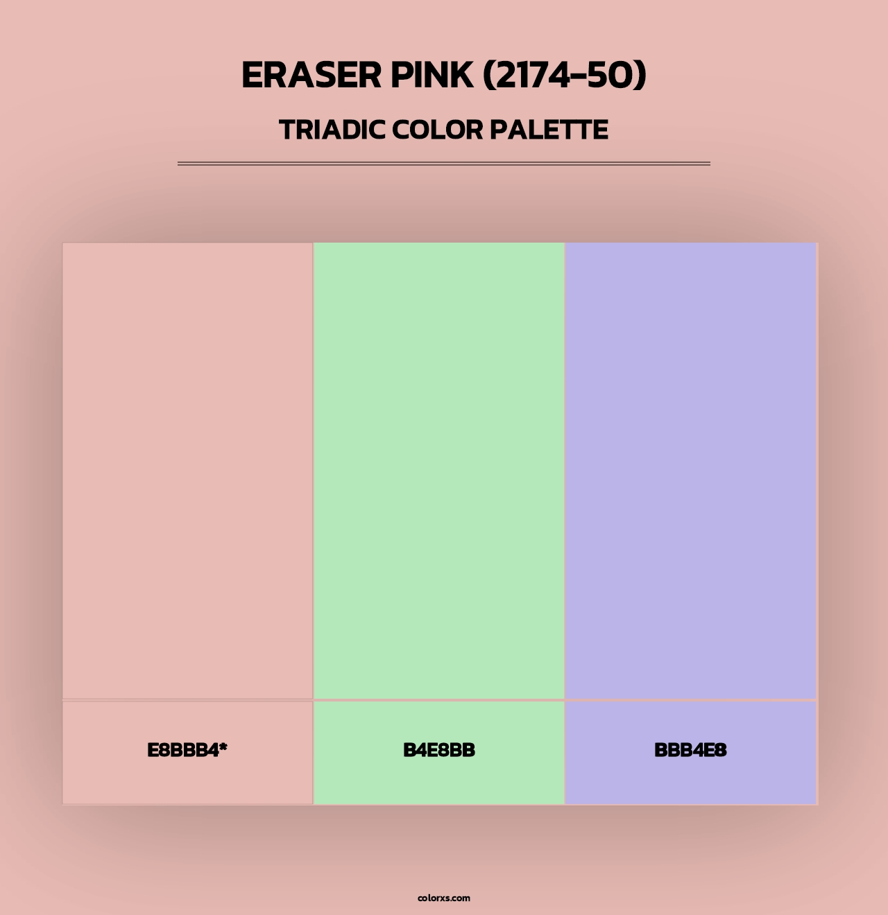 Eraser Pink (2174-50) - Triadic Color Palette