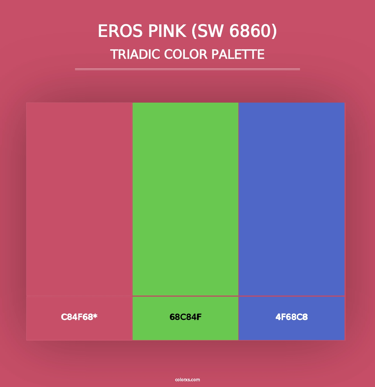 Eros Pink (SW 6860) - Triadic Color Palette