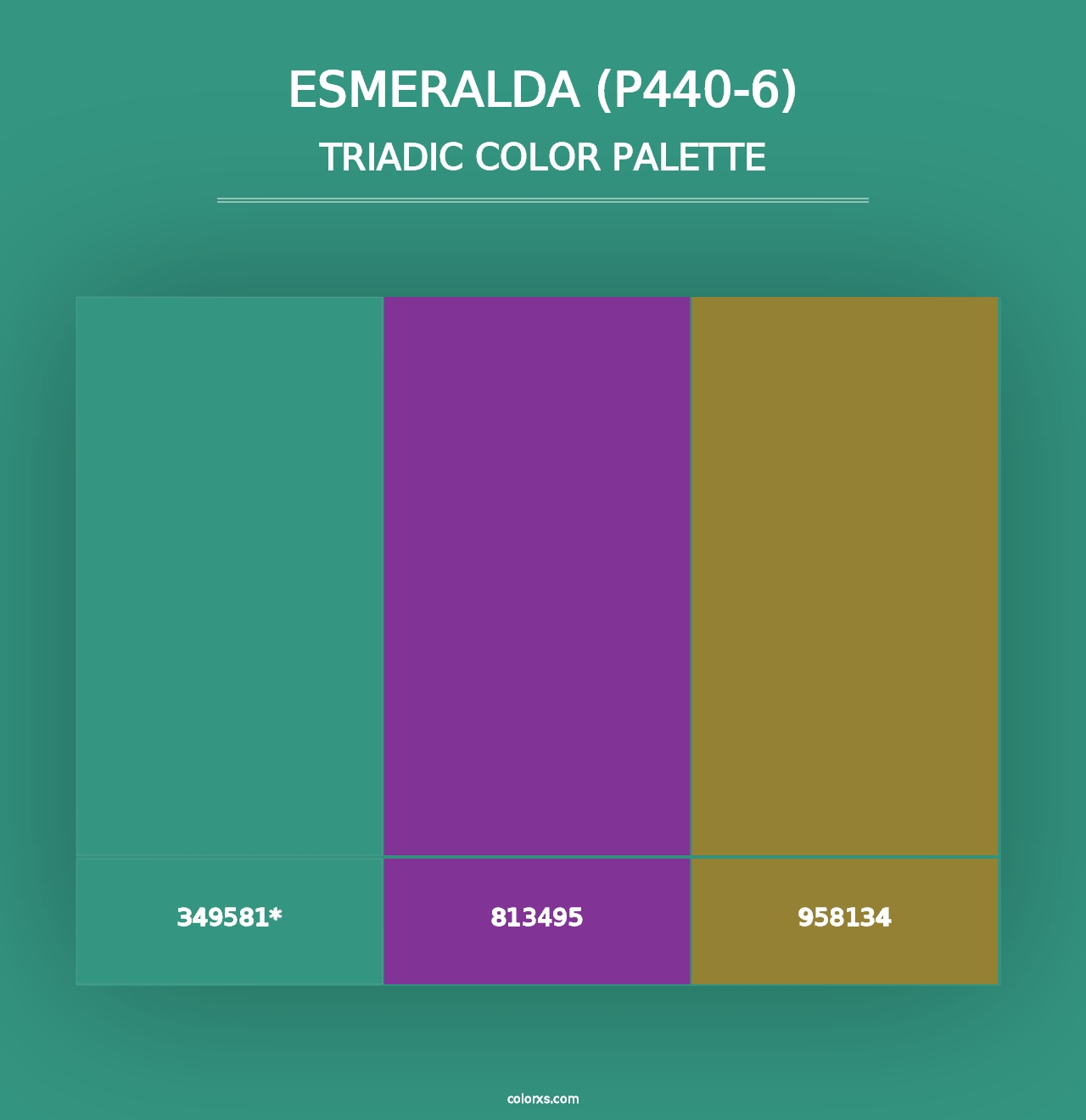 Esmeralda (P440-6) - Triadic Color Palette