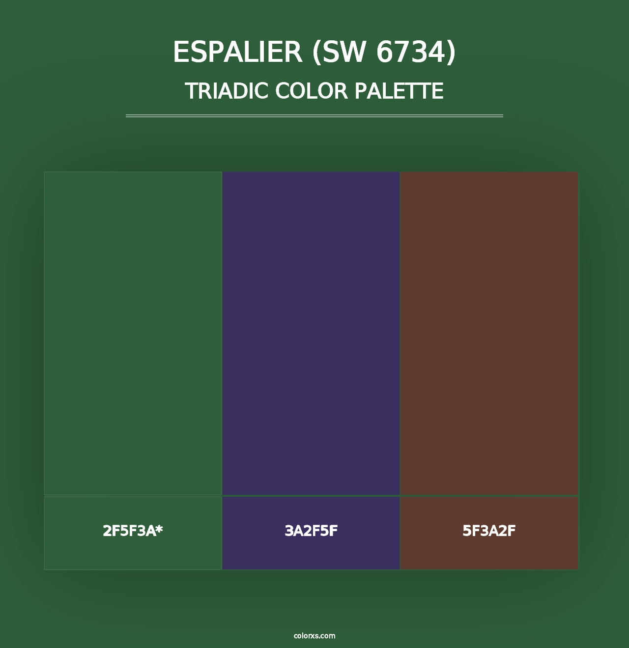 Espalier (SW 6734) - Triadic Color Palette