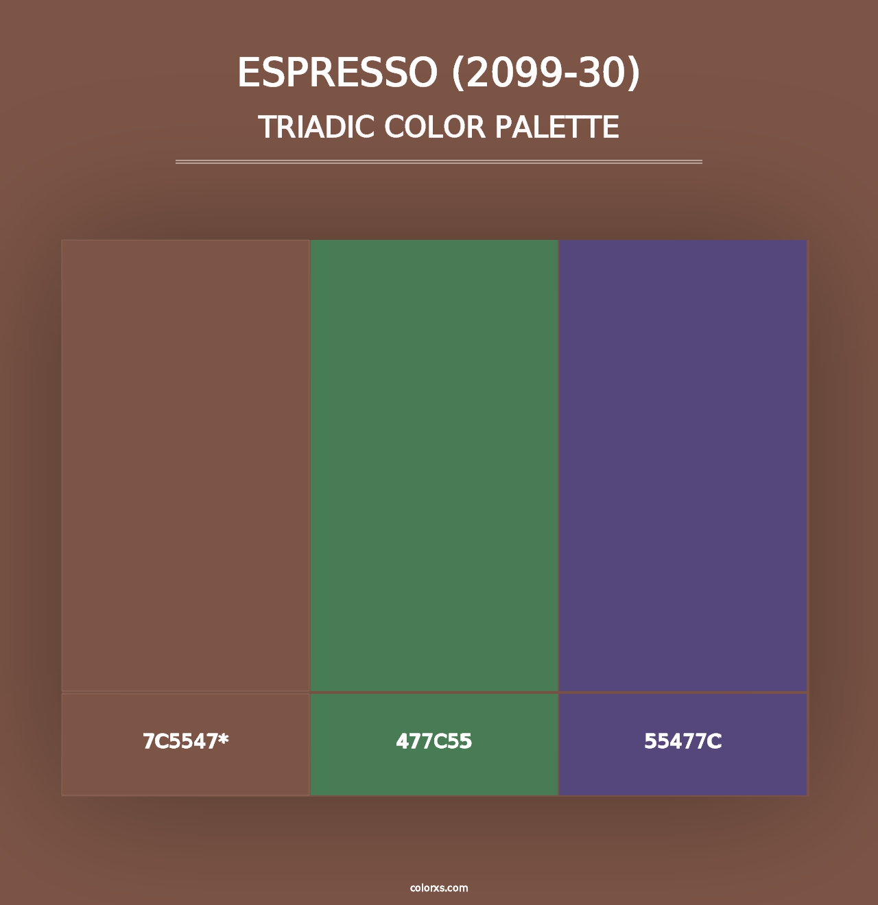 Espresso (2099-30) - Triadic Color Palette