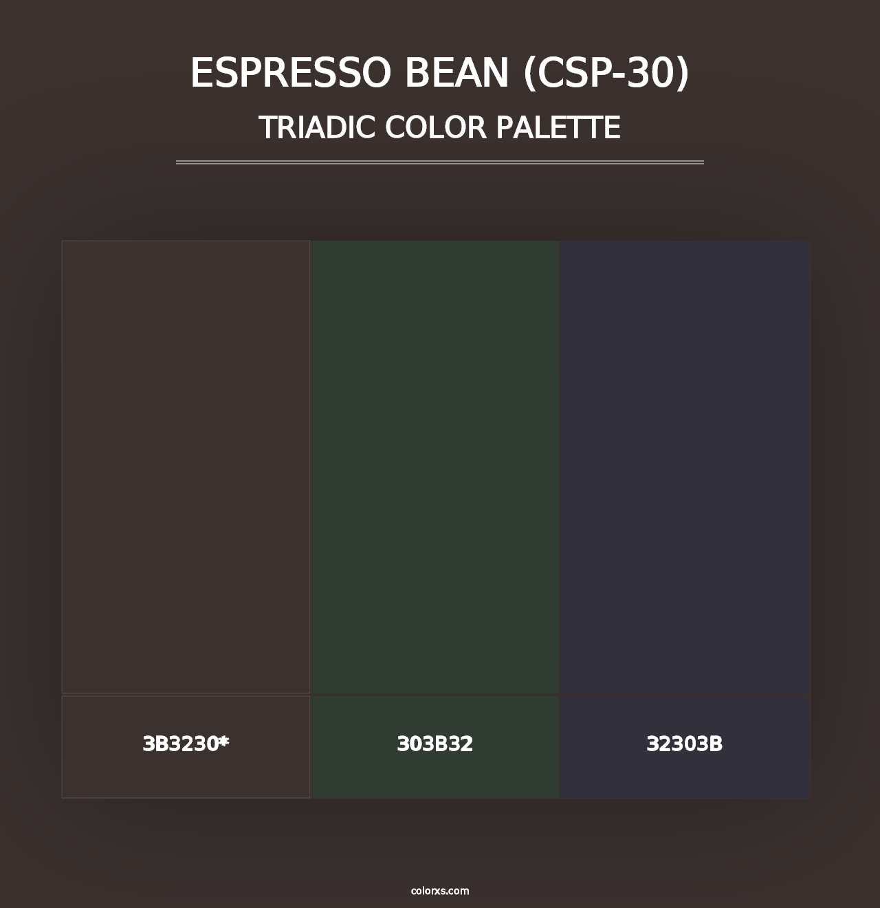 Espresso Bean (CSP-30) - Triadic Color Palette