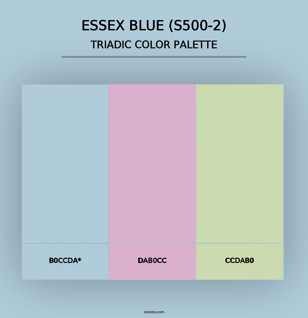 Essex Blue (S500-2) - Triadic Color Palette