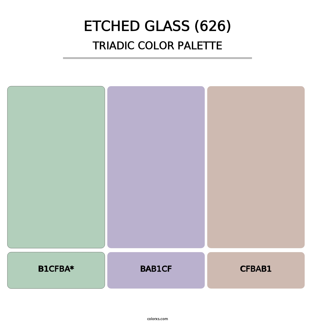 Etched Glass (626) - Triadic Color Palette