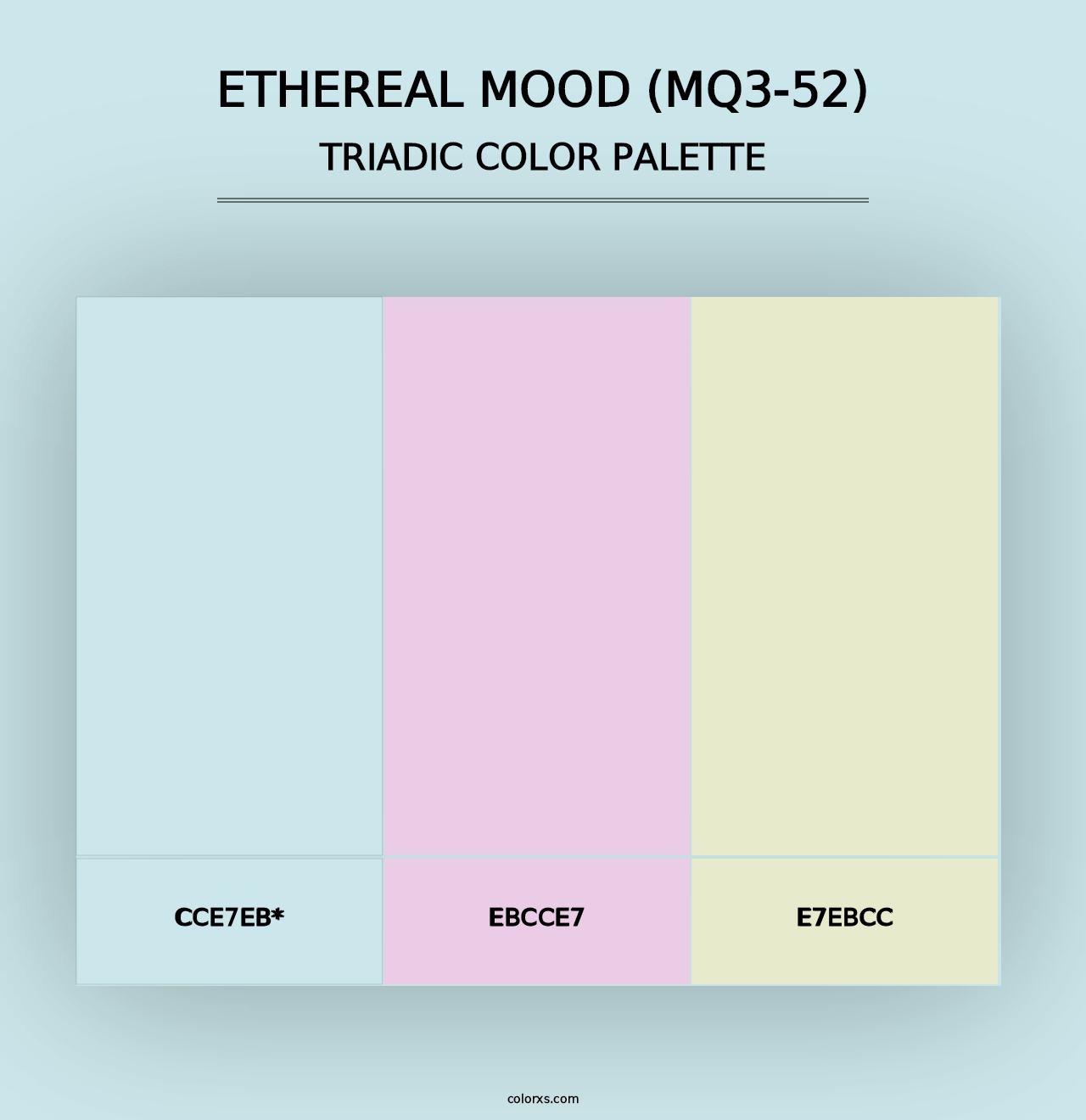 Ethereal Mood (MQ3-52) - Triadic Color Palette