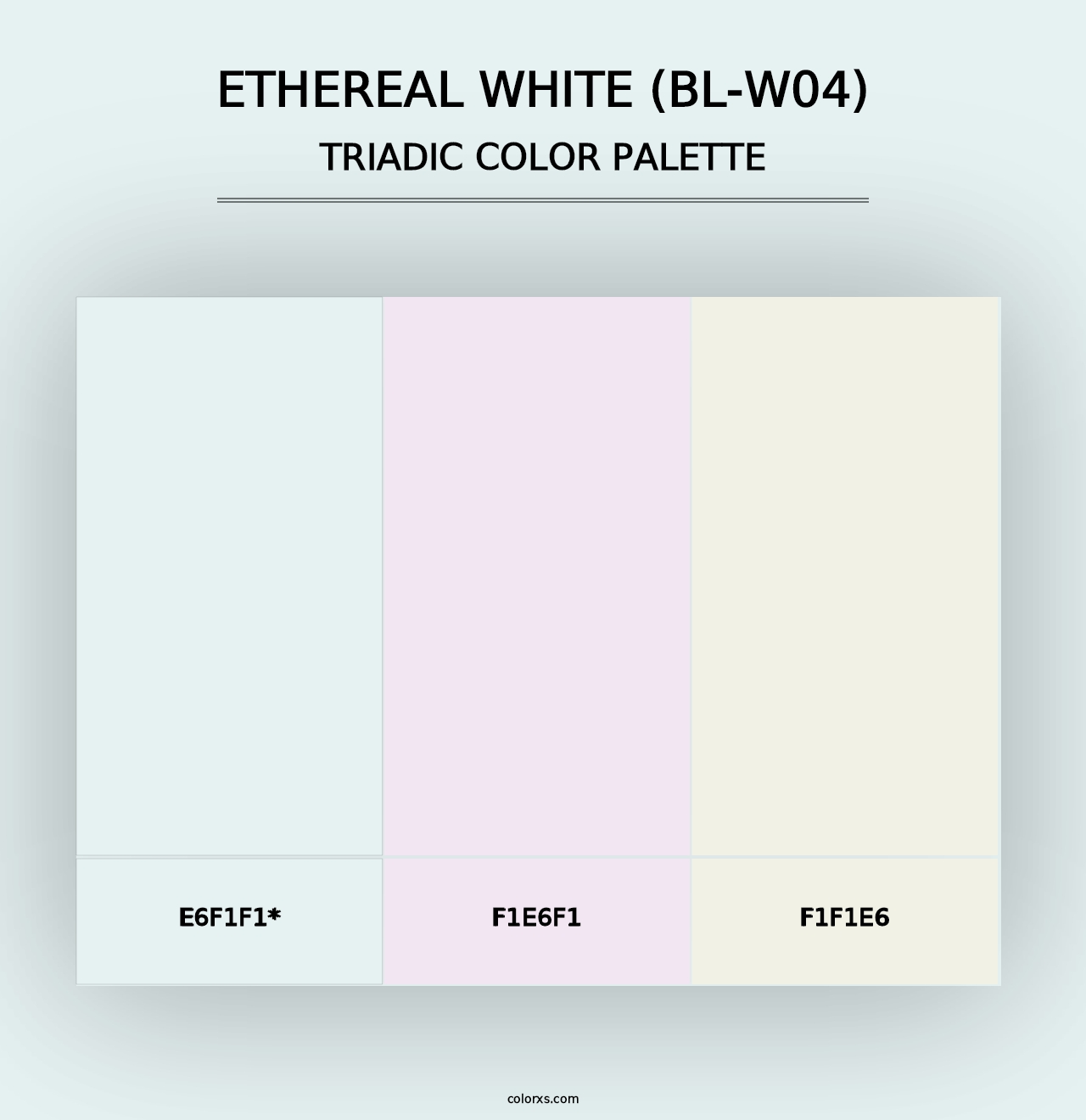 Ethereal White (BL-W04) - Triadic Color Palette