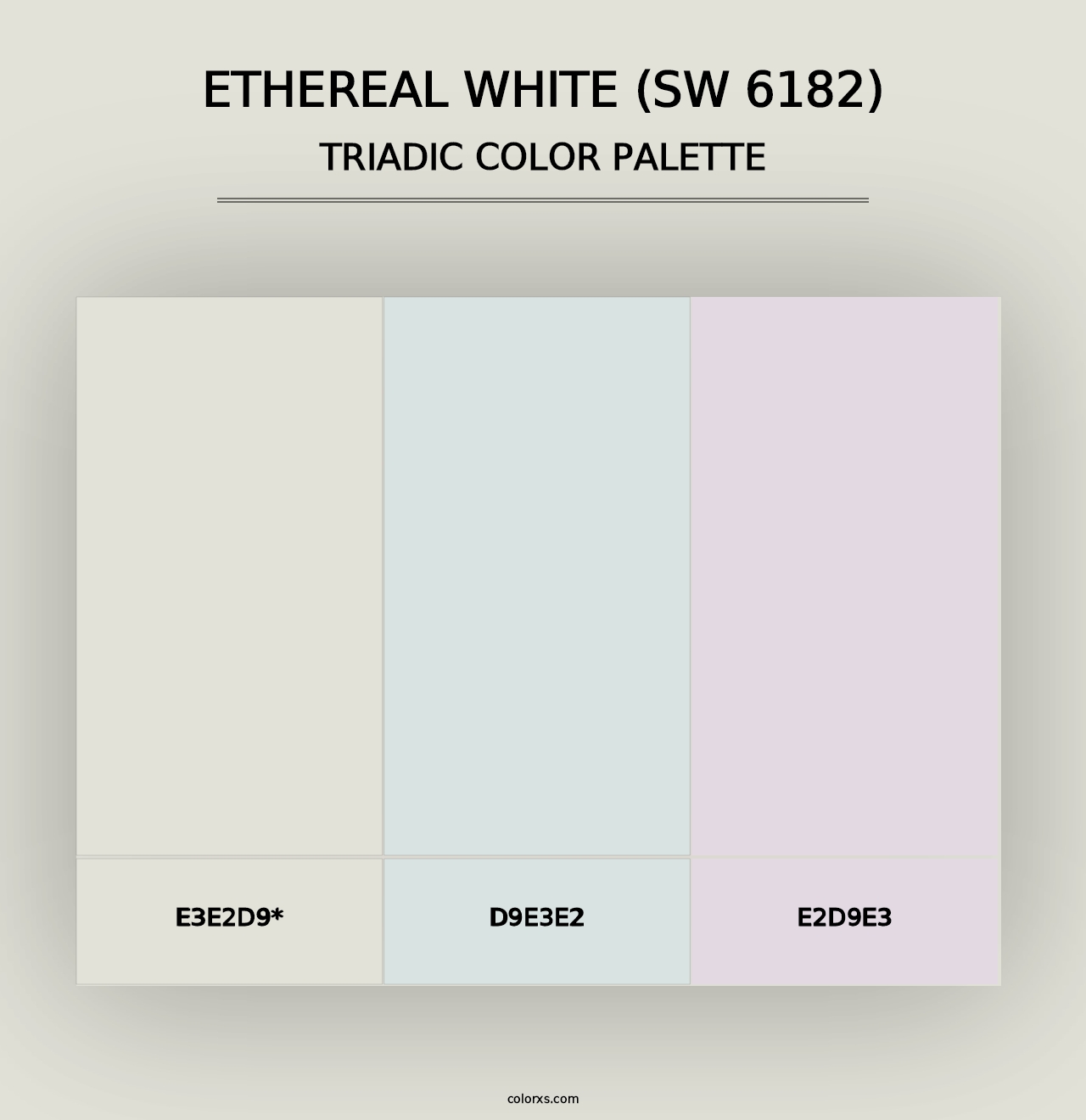 Ethereal White (SW 6182) - Triadic Color Palette