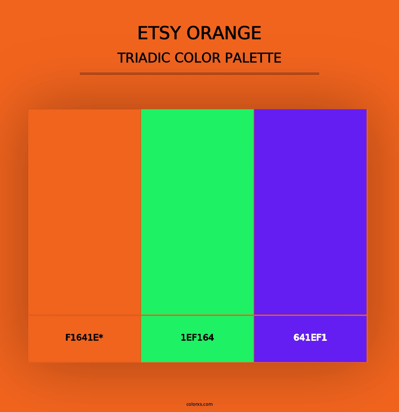 Etsy Orange - Triadic Color Palette