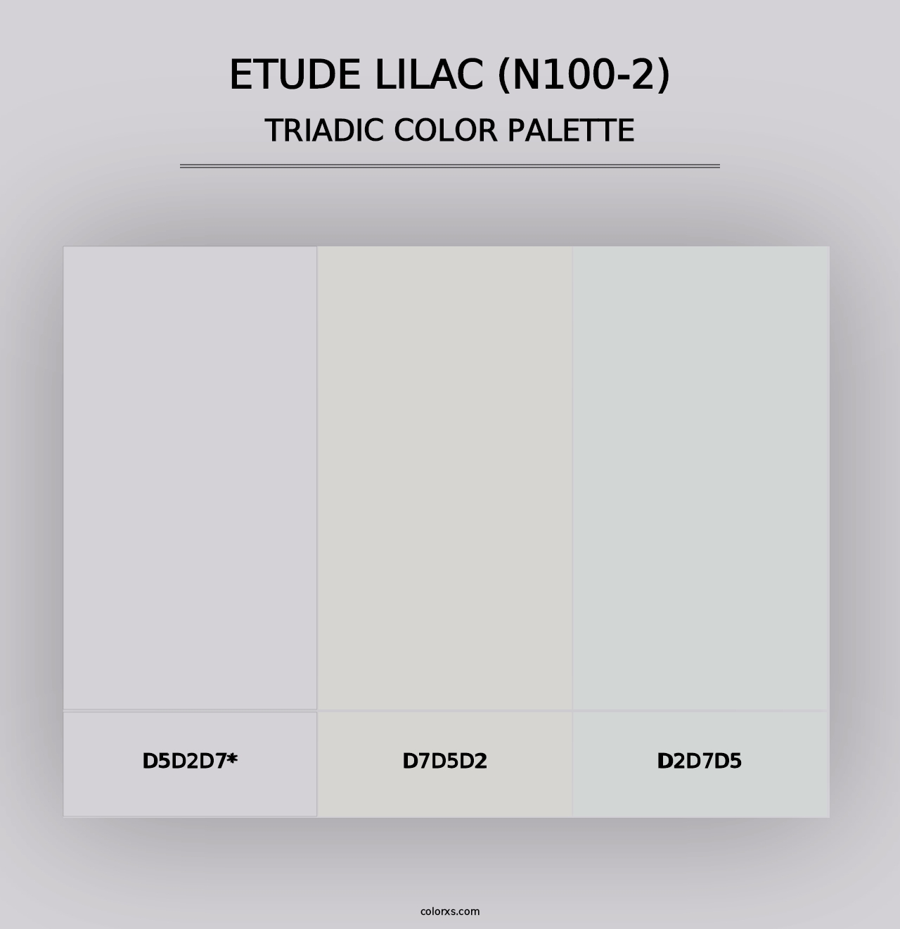 Etude Lilac (N100-2) - Triadic Color Palette