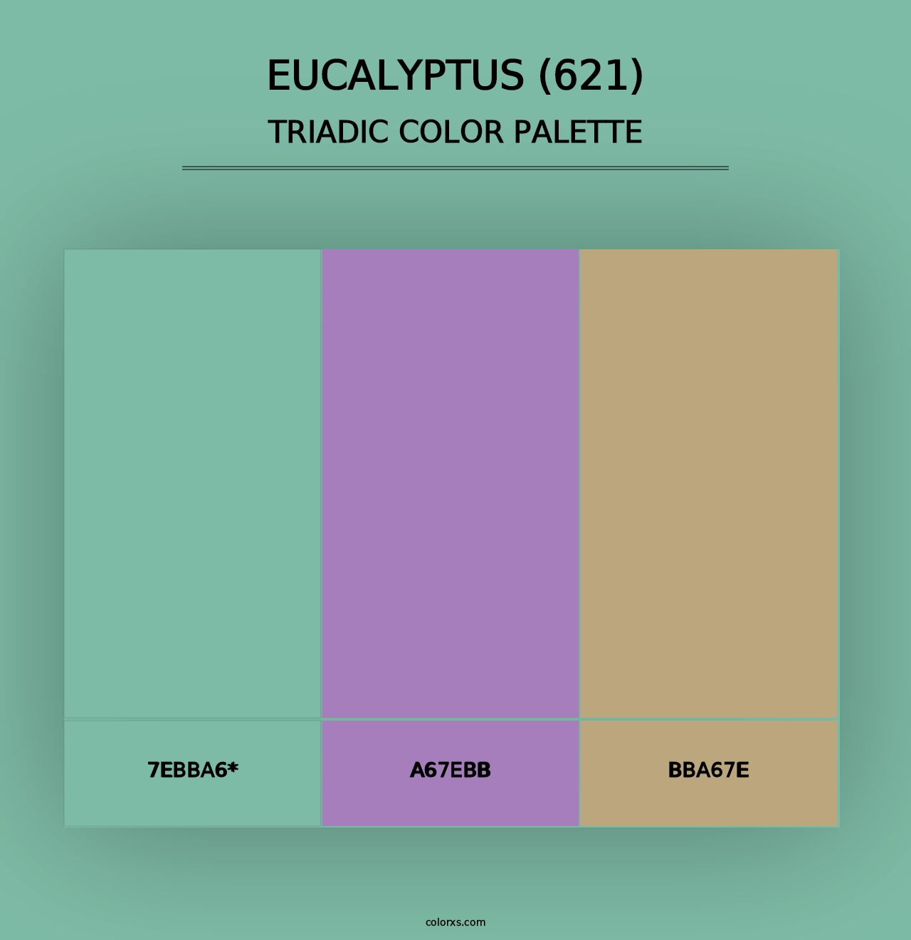 Eucalyptus (621) - Triadic Color Palette