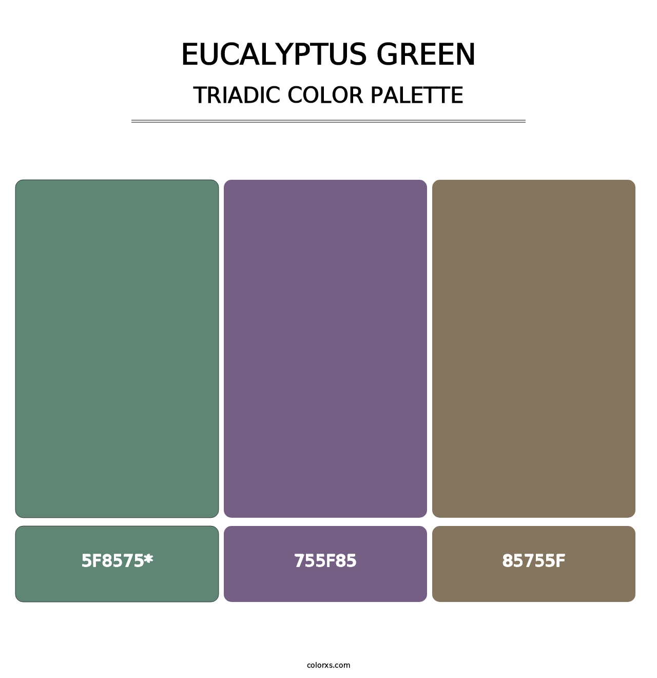 Eucalyptus Green - Triadic Color Palette