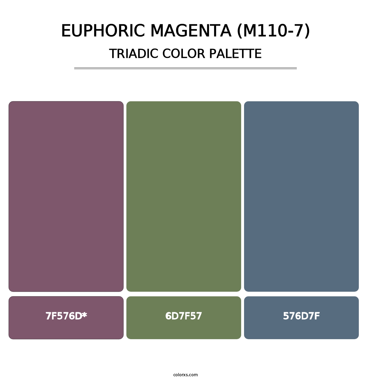 Euphoric Magenta (M110-7) - Triadic Color Palette