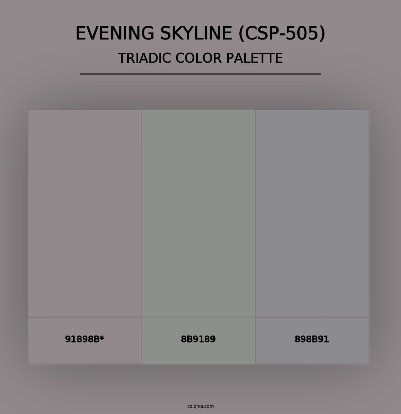 Evening Skyline (CSP-505) - Triadic Color Palette